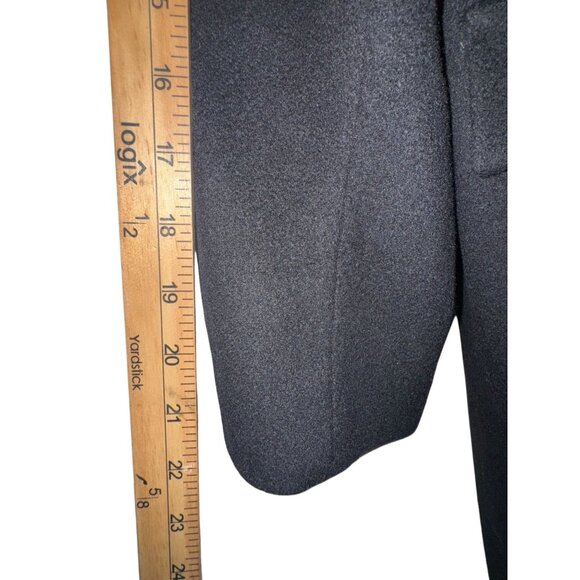 Vintage Forecaster Of Boston Wool Blend Long Overcoat Black Made In Usa - Picture 14 of 14